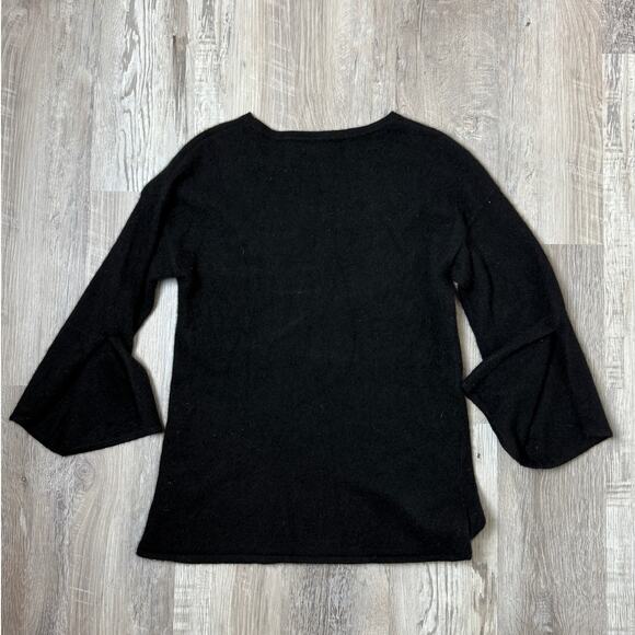 Catherine Malandrino 100% Cashmere Black Crewneck Sweater Women’s Small - Picture 2 of 7